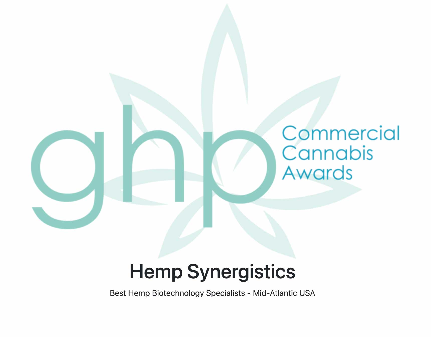Hemp Synergistics Wins Award for Excellence in Cannabinoid Manufacturing